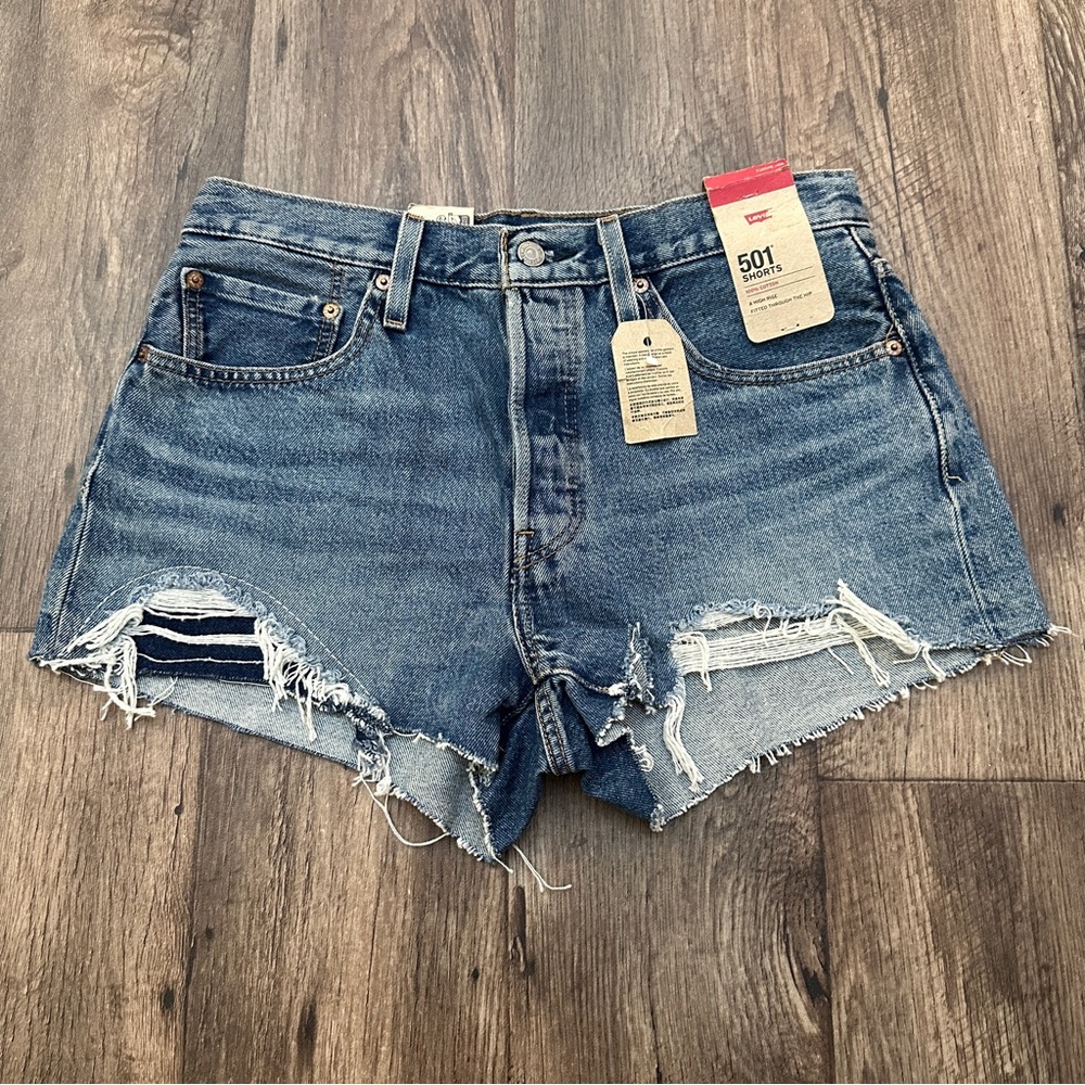 Levi's 501 Button 100% Cotton Cutoff Jean Denim Shorts Women’s Size 30